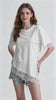 Lace detail embellished T-shirt collection, 8 styles available